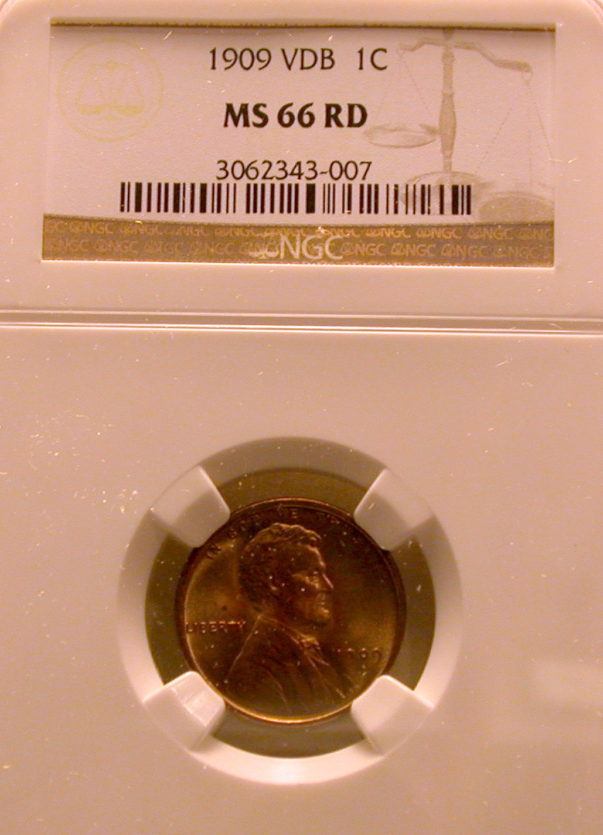 1909 P VDB Lincoln Cent, NGC Certified MS 66 Red! - Click Image to Close